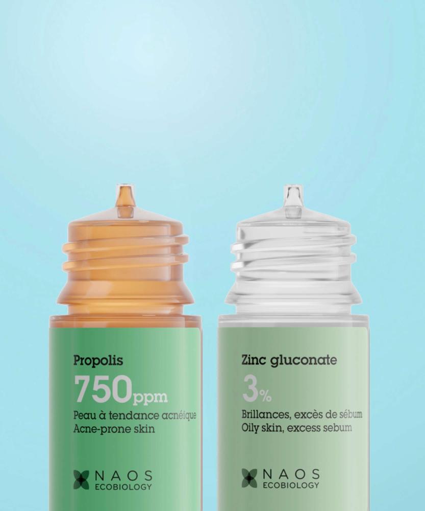 activos puros Etat Pur Ácido Salicílico 2% y Própolis 750 ppm para tratar acné